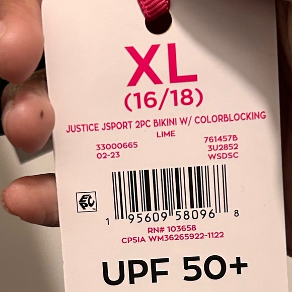 Justice swim suit, new  girls (XL) 16/18 tag still on - Picture 4 of 4